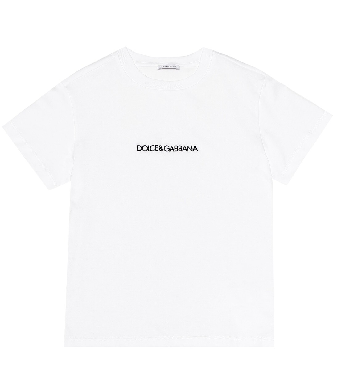 

Хлопковая футболка с логотипом Dolce&Gabbana, белый