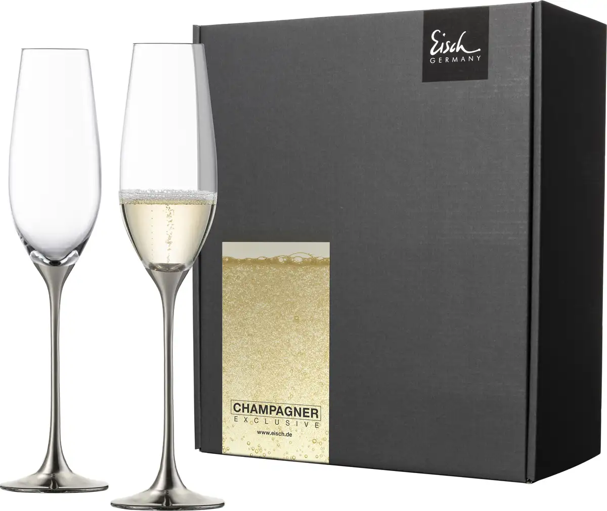 

Бокалы для шампанского Eisch "Champagne Exclusive", (набор, 2 шт.), издание в платине, 180 мл, 2 шт 28 см, серый