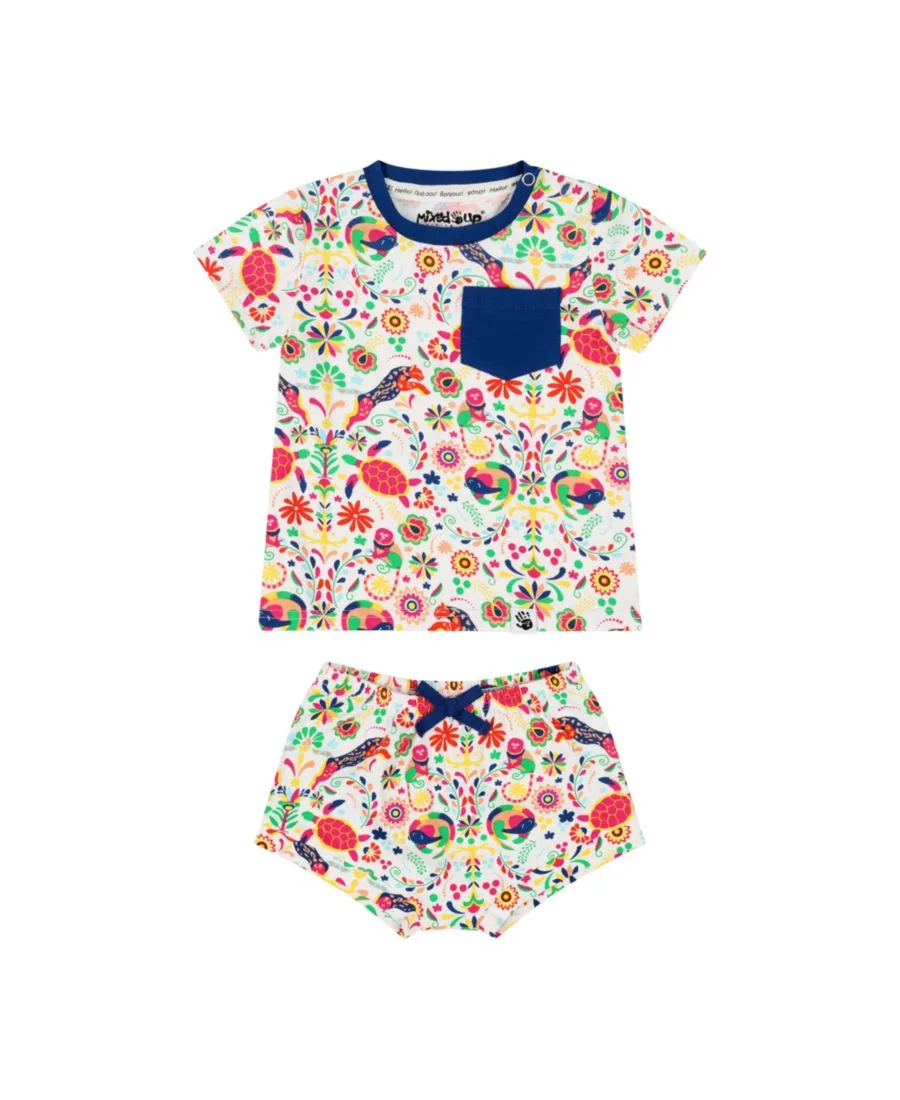 Комплект Baby Suave: футболка и шорты-блумер Mixed Up Clothing, Animal Arabesque