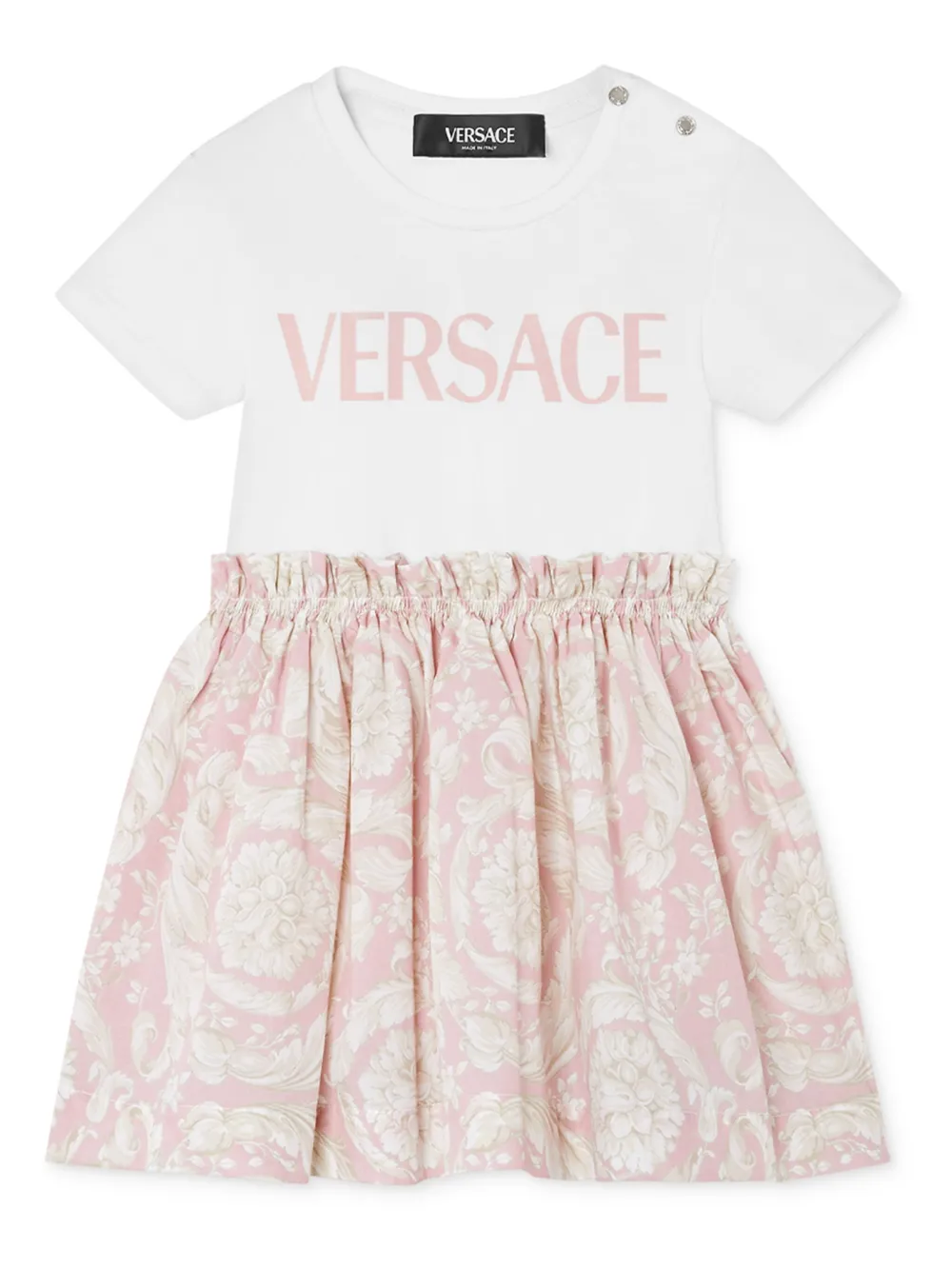 

Платье с принтом Barocco Versace Kids, белый