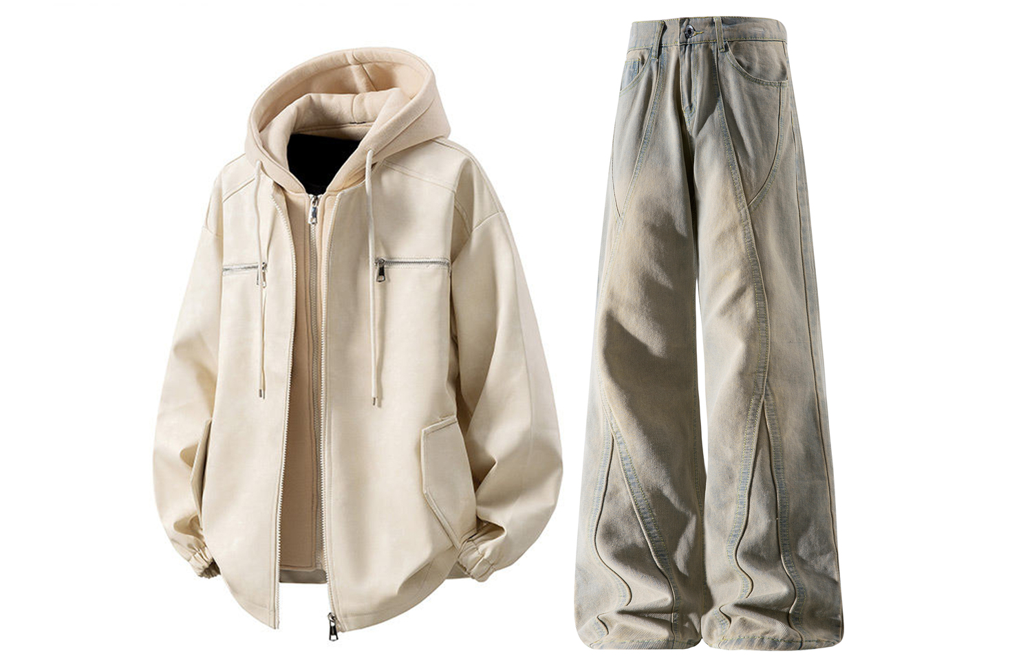 

Повседневный худи Unisex Casual Sportswear X1617, оранжевый top+желтый mud pants