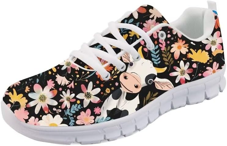 

Кроссовки Forchrinse с винтовым тай-дай принтом для мужчин и женщин, легкие модные кроссовки для бега и прогулок, Cow Floral