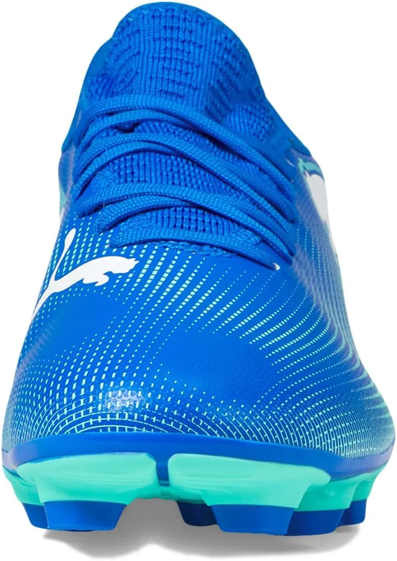 Футбольные бутсы Puma Men's Future 7 Play Firm для искусственного газона, синий/мятный/белый — фото 2
