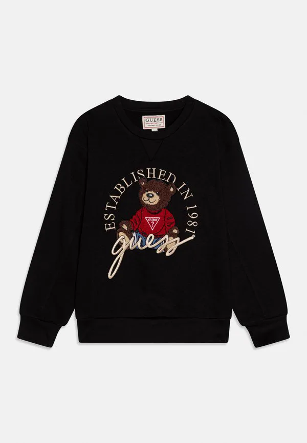 Детская спортивная толстовка унисекс большого размера Guess, Jet Black — фото 3