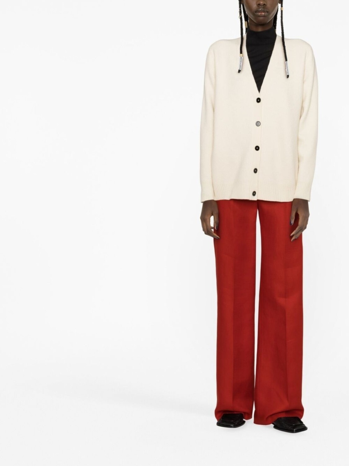 

Jil Sander шерстяной кардиган с V-образным вырезом, нейтральный цвет