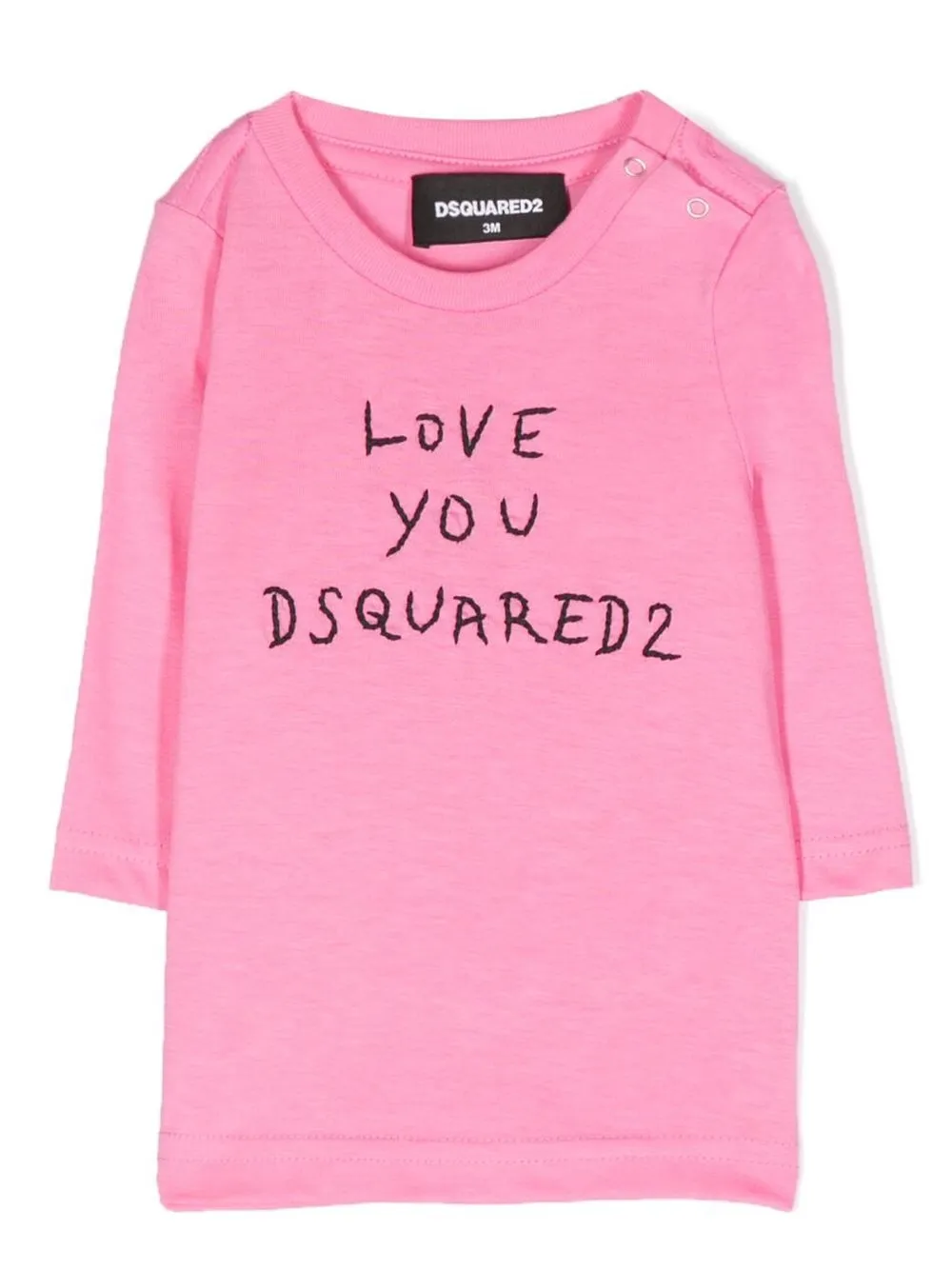 

Футболка с вышитым логотипом DSQUARED2 KIDS, розовый