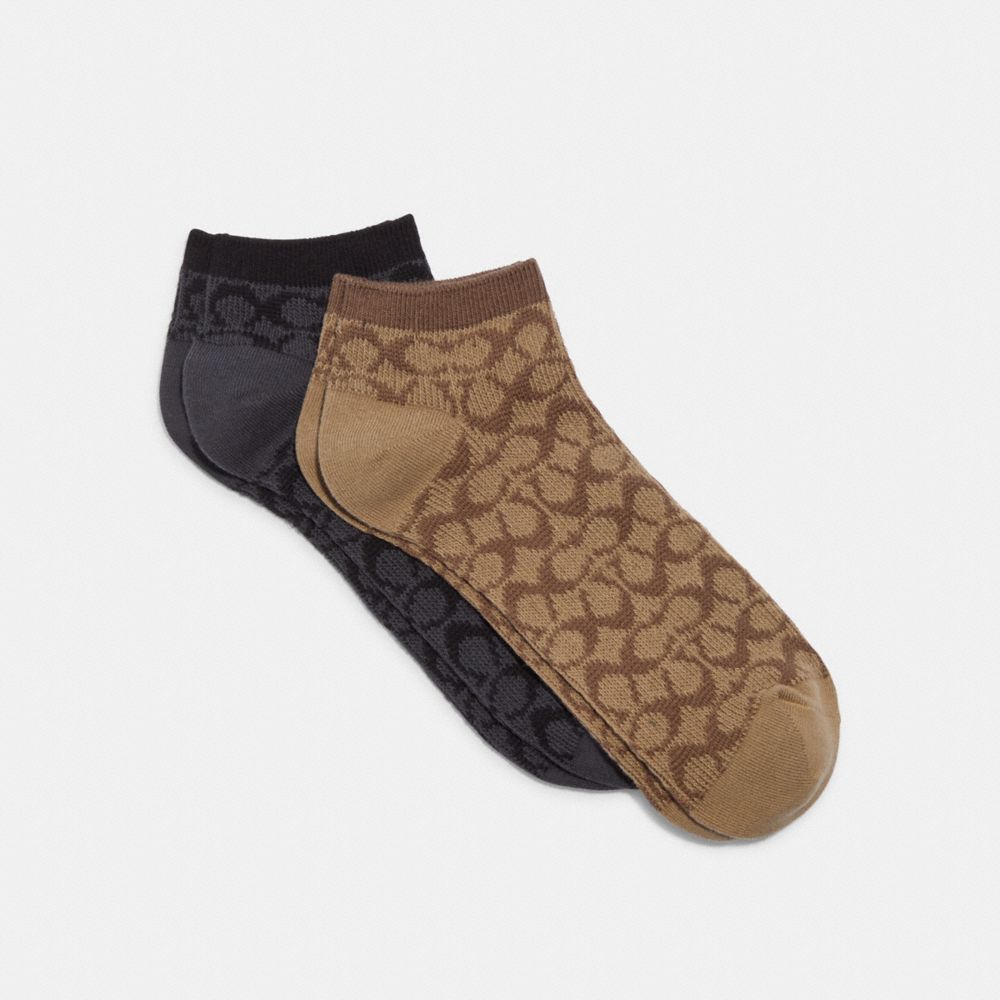

Носки Coach Signature Ankle Socks, цвет Khaki/Black