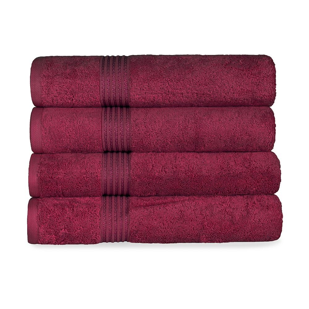 

Набор банных полотенец из египетского хлопка SUPERIOR из 4 предметов, цвет Burgundy