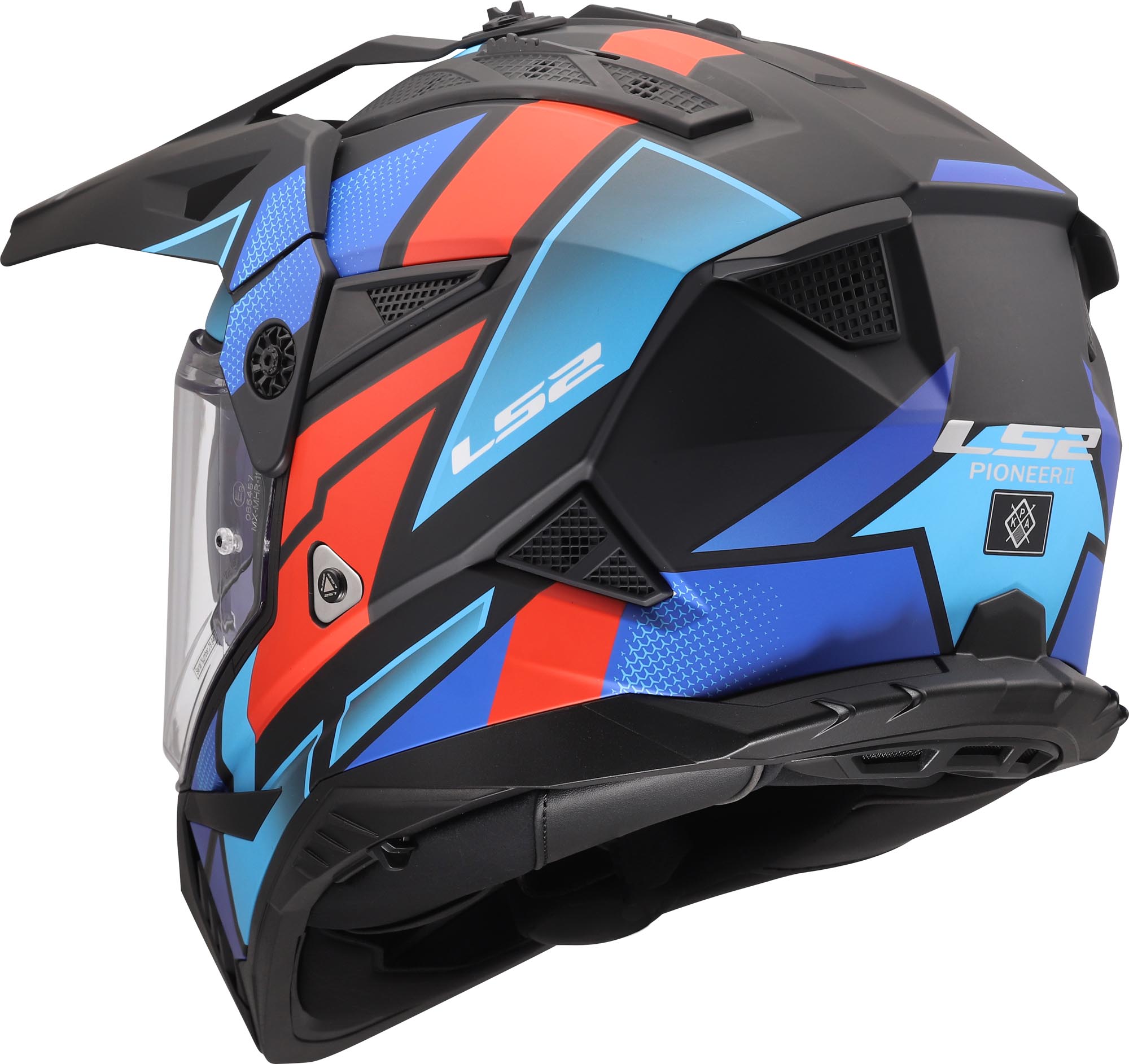 Шлем LS2 mx702 pioneer ii block enduro, Black/Red/Blue выгодно купить ...
