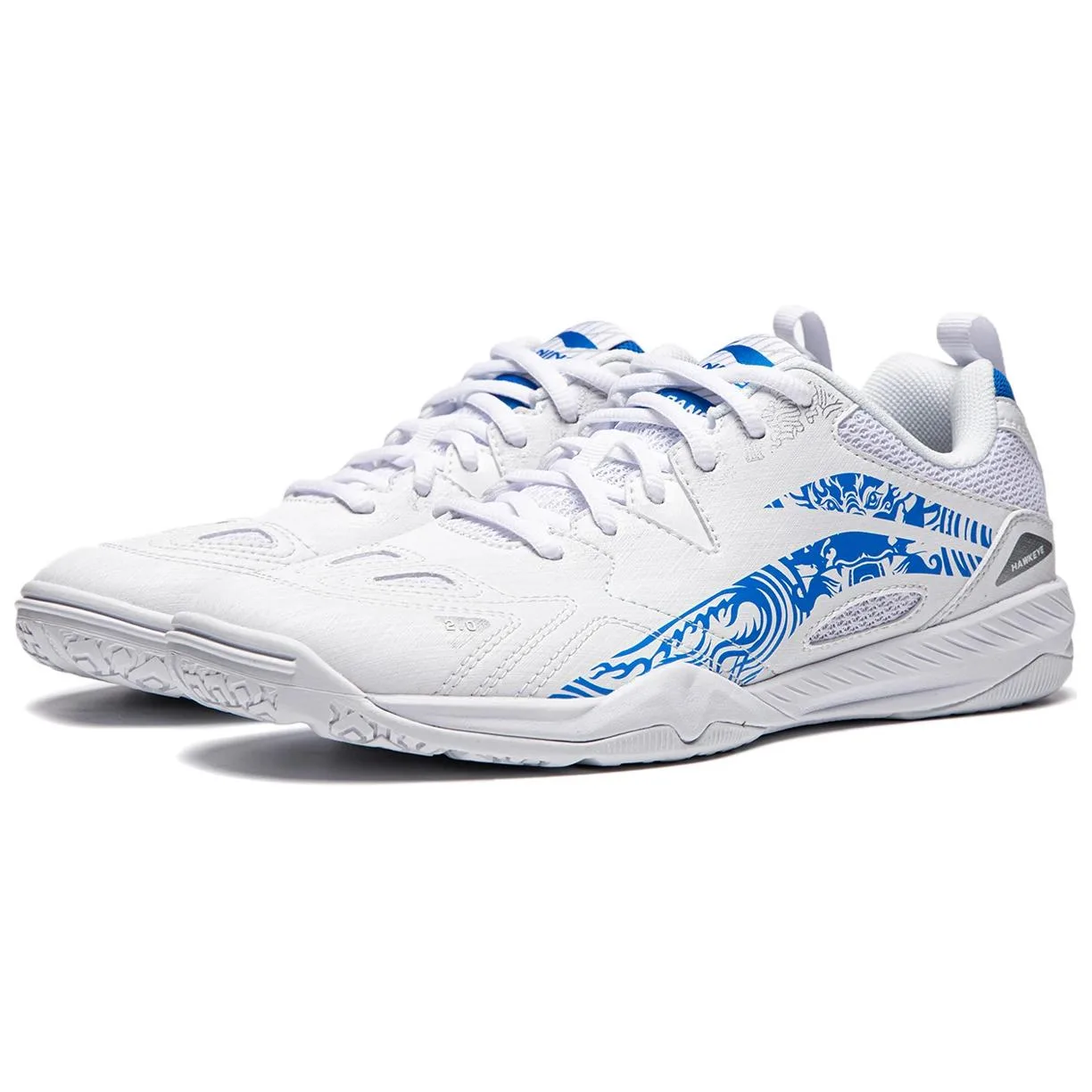 Кроссовки Li-Ning Table Tennis Collection с противоскользящей и износостойкой функцией, Standard White/Bright Blue — фото 4
