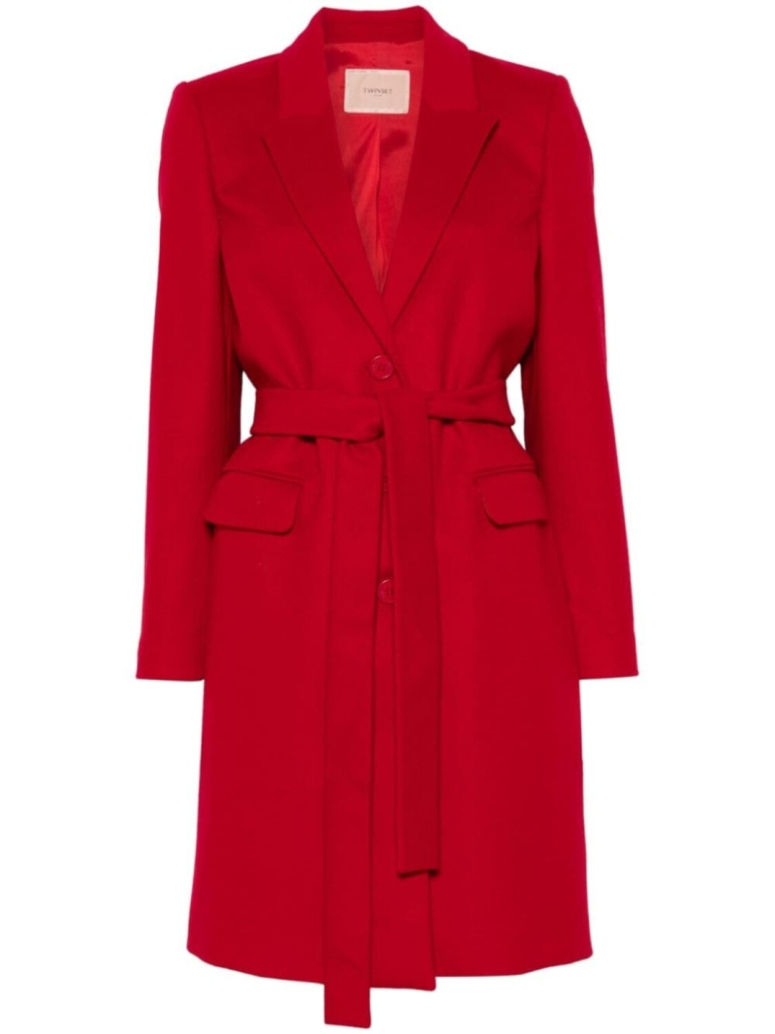 

Однобортное пальто TWINSET, красный