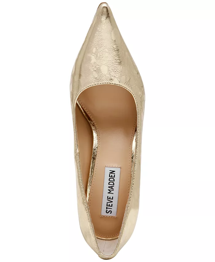 Женские туфли-лодочки Reya с острым носом Steve Madden, золотой — фото 4
