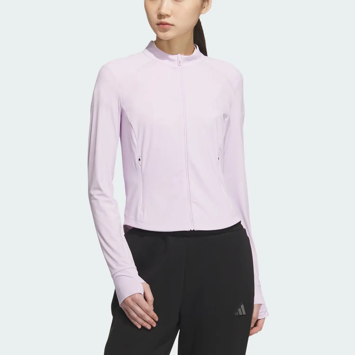 Adidas Женская куртка из технологичного трикотажа ледяной светло-фиолетовый, Ice Light Purple — фото 3