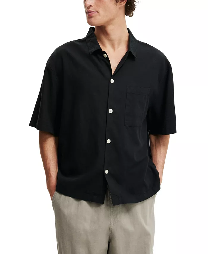 

Мужская рубашка Eli с коротким рукавом COTTON ON, черный