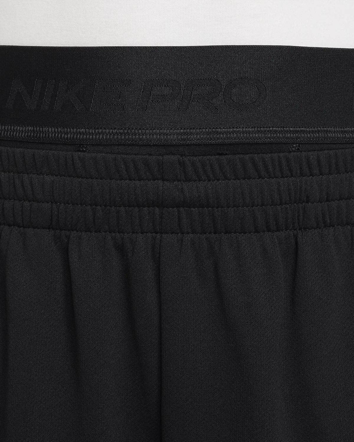 Детские (мальчиковые) лосины Nike Pro Dri-FIT, Black/Black/White — фото 3