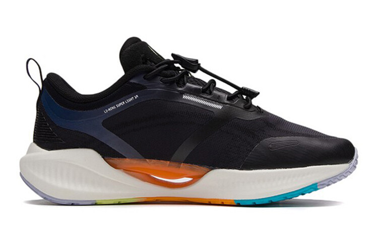 Супер легкие 19 детские кроссовки GS Low-top черные/оранжевые Lining Young — фото 2