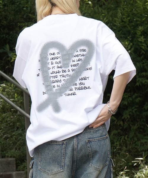 

Футболка унисекс оверсайз с принтом на спине, короткий рукав ILL'S, белый