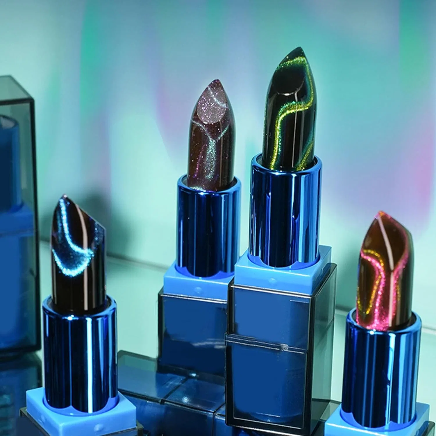 Губная помада Color Change Lipstick, 4-цветный бальзам, увлажняющий, 1 шт — фото 3