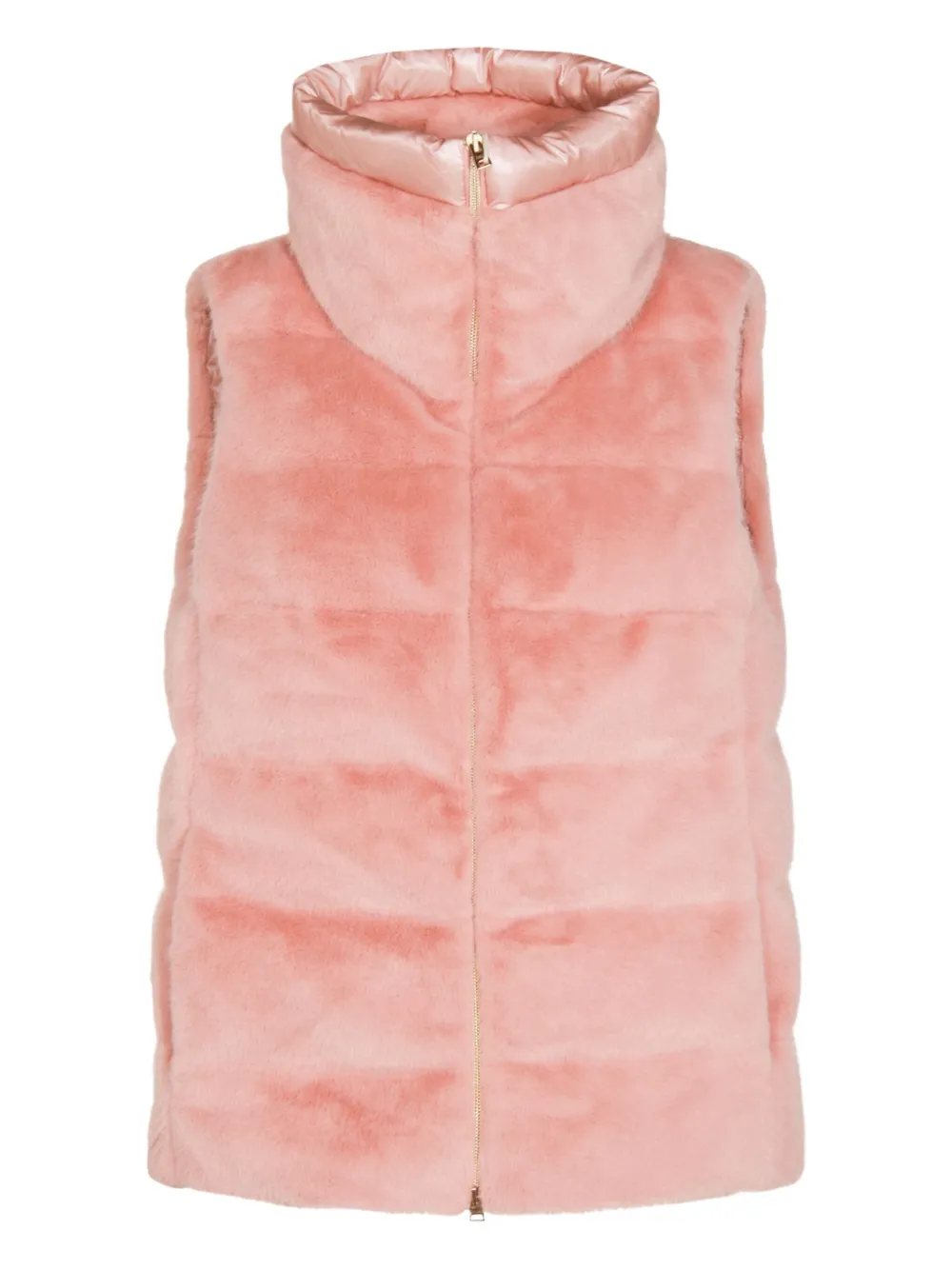

Стеганый жилет из искусственного меха Herno, розовый