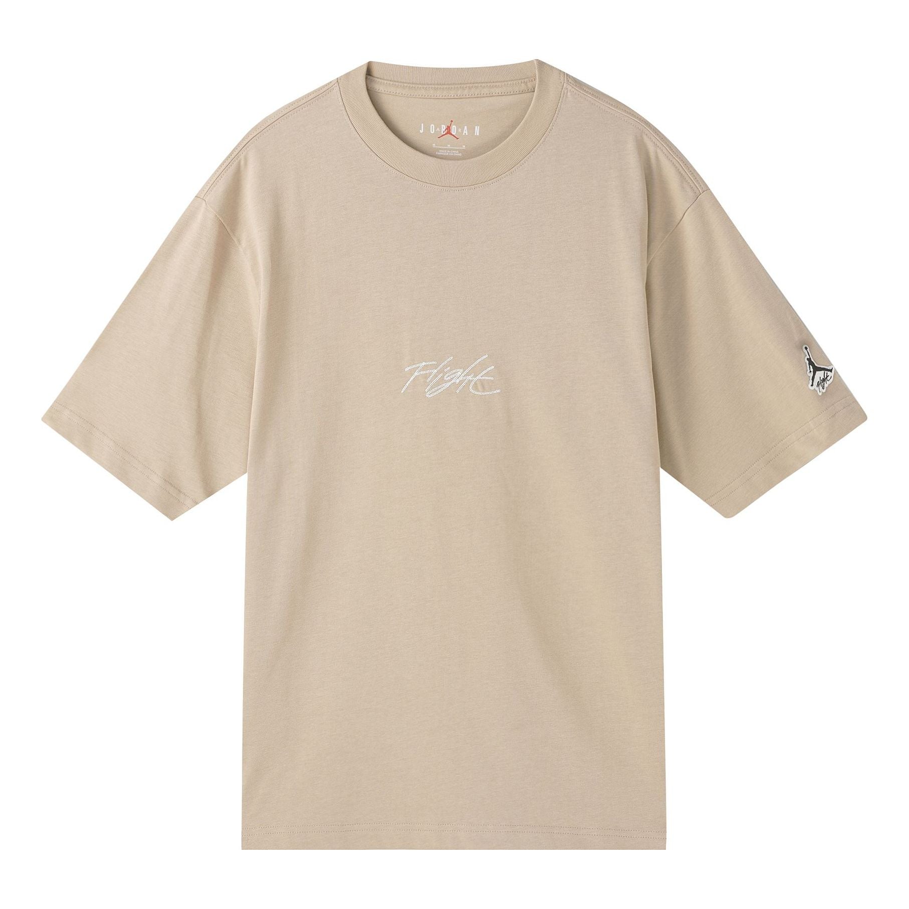 

Футболка Men's Jordan Flight Essentials Embroidered Logo Sports Round Neck Short Sleeve Apricot Color T-Shirt DA9890-245
