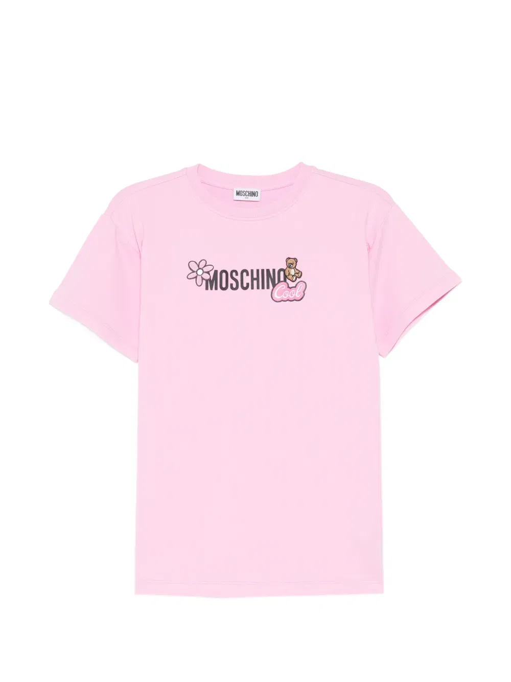 Платье с цветочным рисунком в виде плюшевого мишки Moschino Kids, розовый