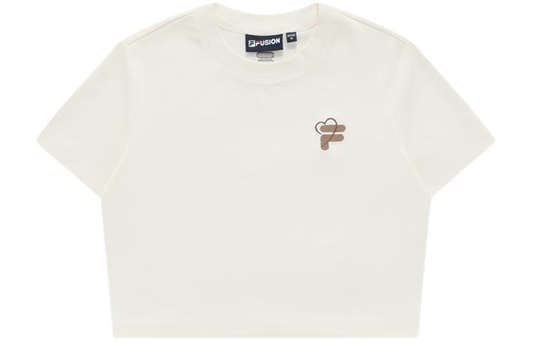 

Футболка с втачными рукавами женская под старину белая FILA FUSION