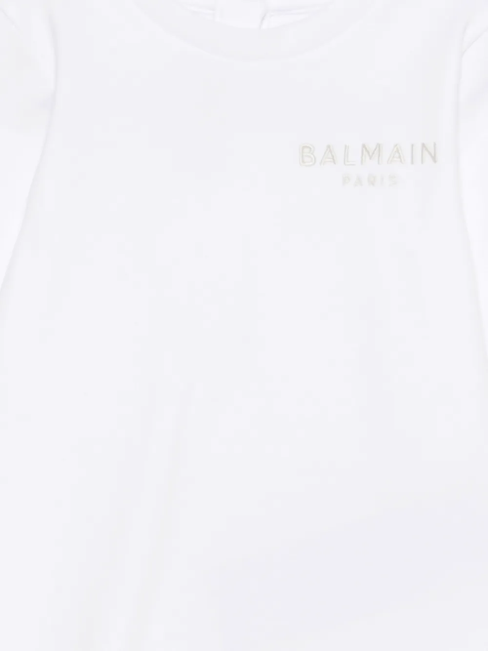 Комплект боди с логотипом (набор из двух штук) Balmain Kids, белый — фото 2