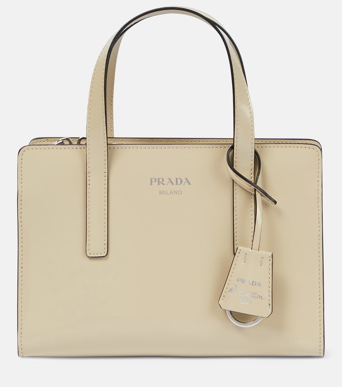 

Редакция 1995 Средняя кожаная сумка-тоут Prada, Deserto
