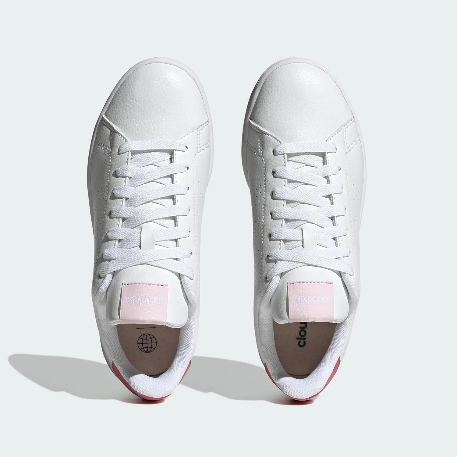 Мужские низкие кроссовки Adidas Advantage (не для футбола), белый/розовый — фото 3