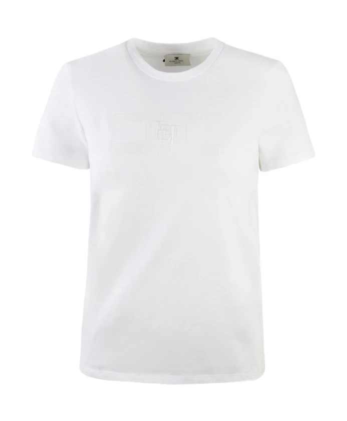 

Футболка из хлопкового трикотажа Elisabetta Franchi, белый