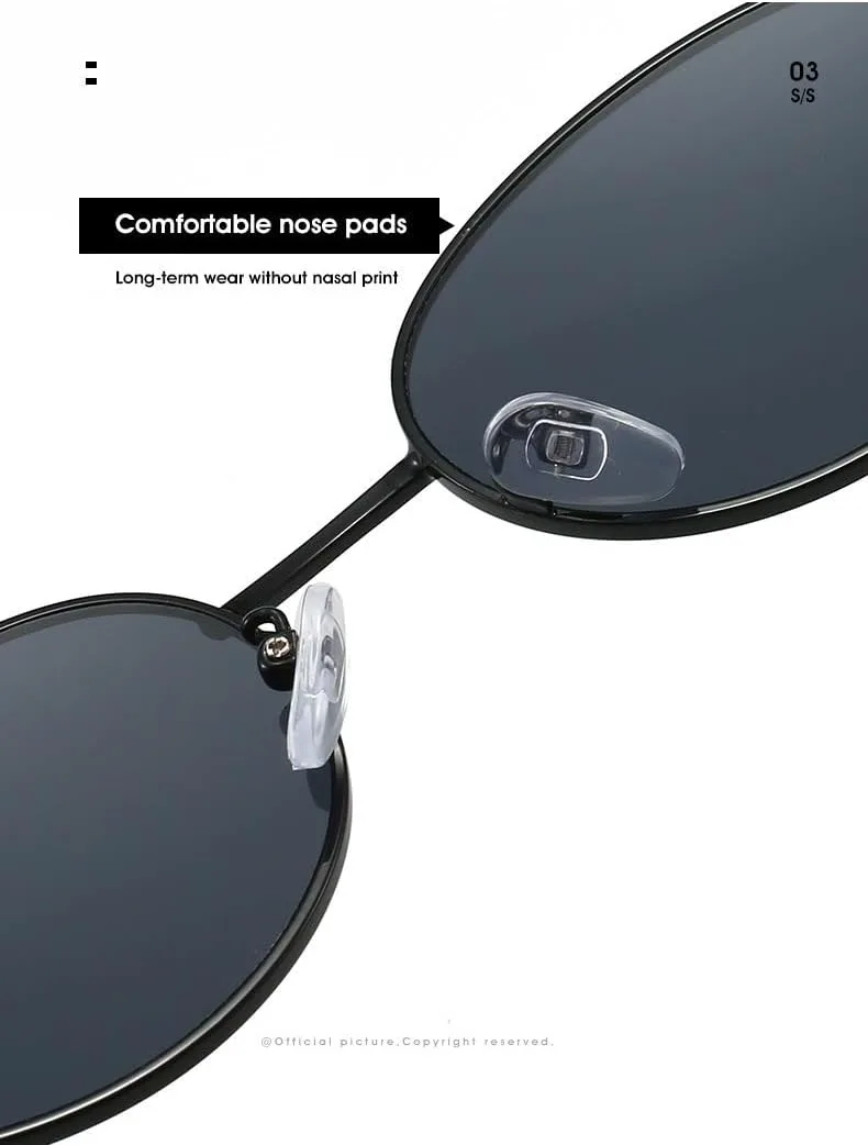 

Солнцезащитные очки для отдыха, активного отдыха, вождения, мужские, в маленькой металлической оправе, женские солнцезащитные очки Generic, Multi-colored