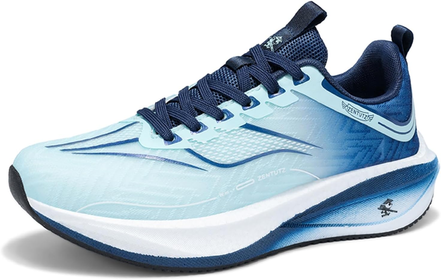 

Мужские спортивные кроссовки с сеткой, дышащие, с толстой подошвой, противоскользящие, с амортизацией, удобные, на шнуровке, для бега, подходят для тренировок, спортзала и занятий на открытом воздухе Qaoterod, белый