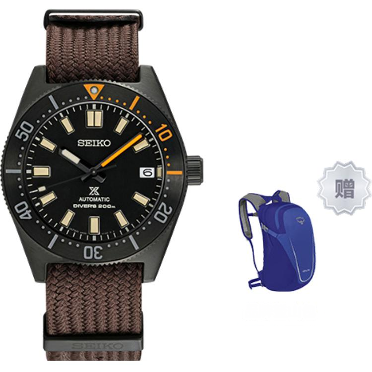 

SEIKO Коллекция PROSPEX. Механические часы с тканевым ремешком. Мужские часы с черным циферблатом