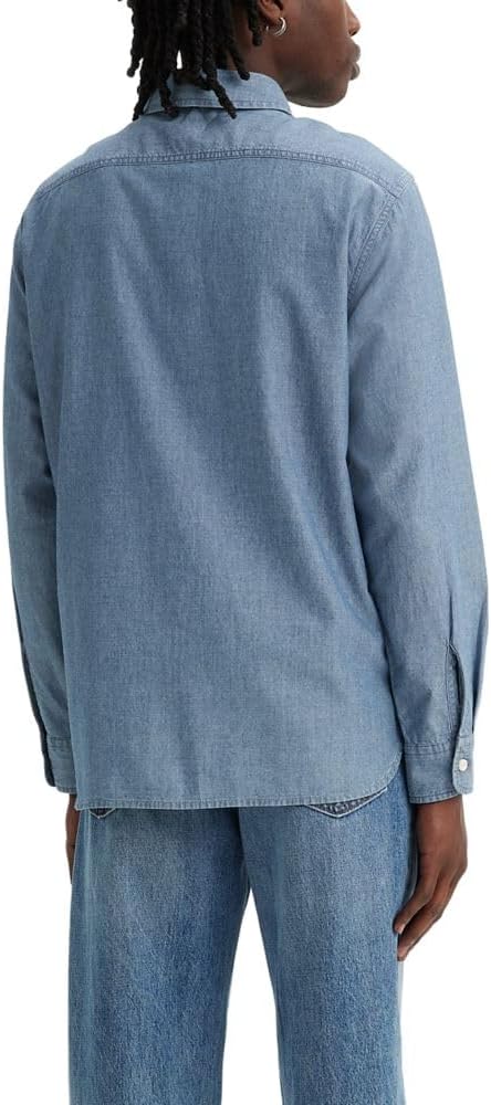 Мужская классическая рубашка Levi's с длинным рукавом, Billie Light Chambray — фото 2