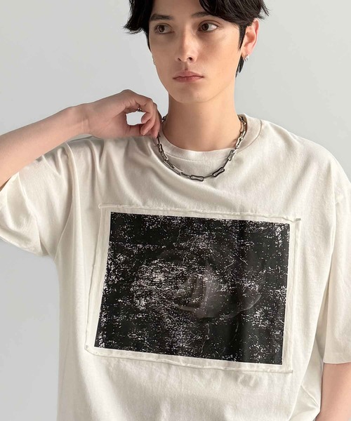 

Футболка с двухслойным пигментным принтом Classical Origin, кремовая