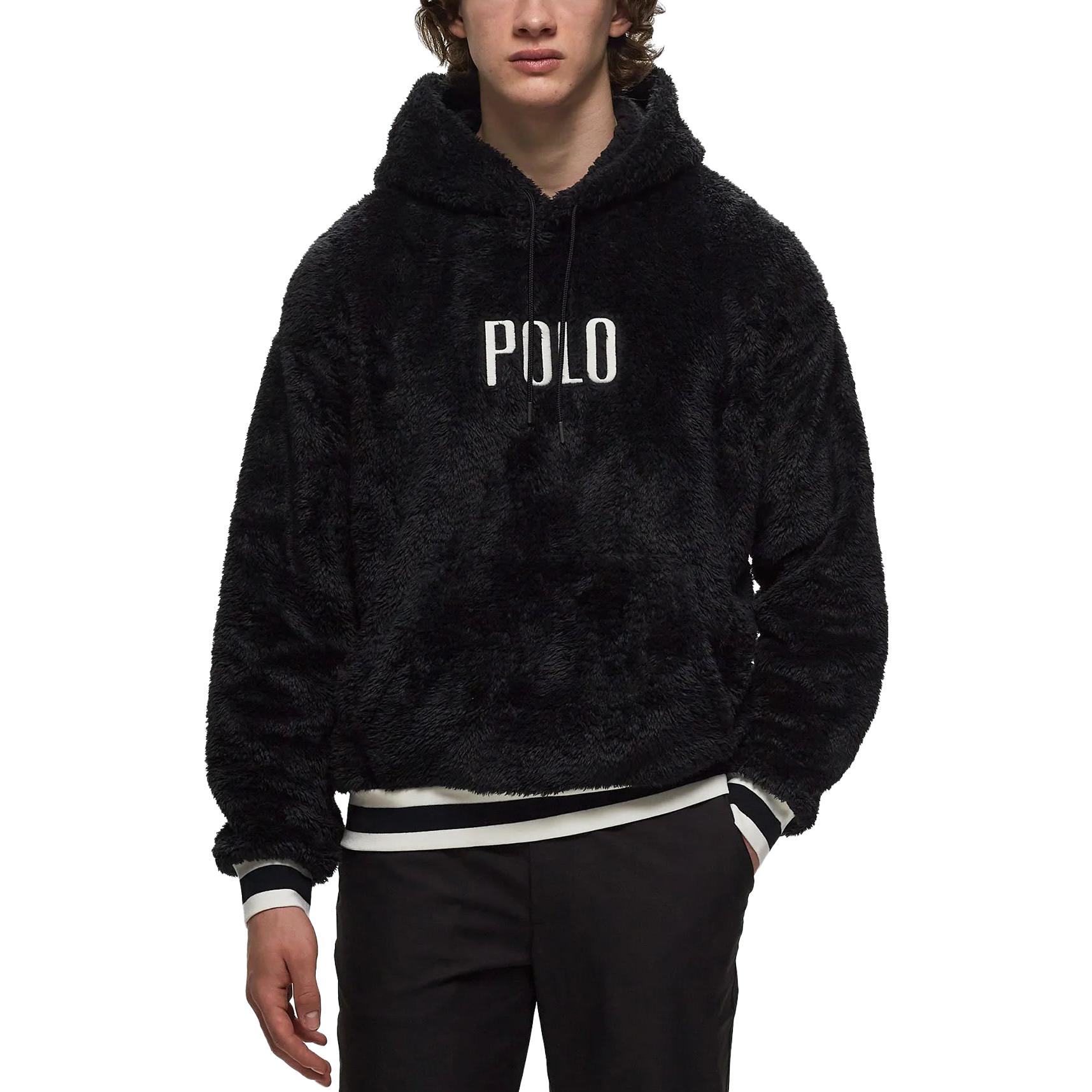 Толстовка с капюшоном на шнурке с длинными рукавами Polo Ralph Lauren, черный — фото 4