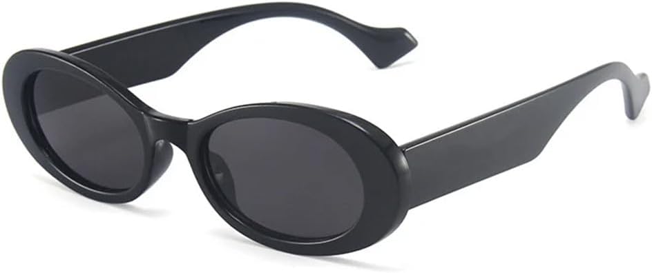 

Популярные модные солнцезащитные очки маленького овального размера для женщин, винтажные очки для мужчин, трендовые солнцезащитные очки с защитой от УФ-излучения UV400 WNCKSQ, Black Black