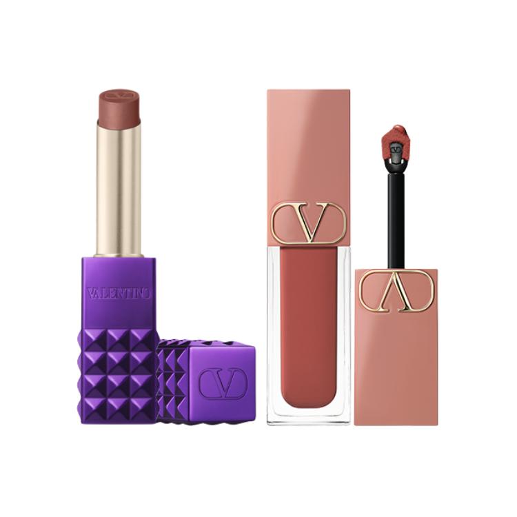 Помада матовая долгоиграющая Wilderness Purple Studs Valentino, Two-Piece Set: Stud Lipstick #155R+Lip Balm #151R — фото 2