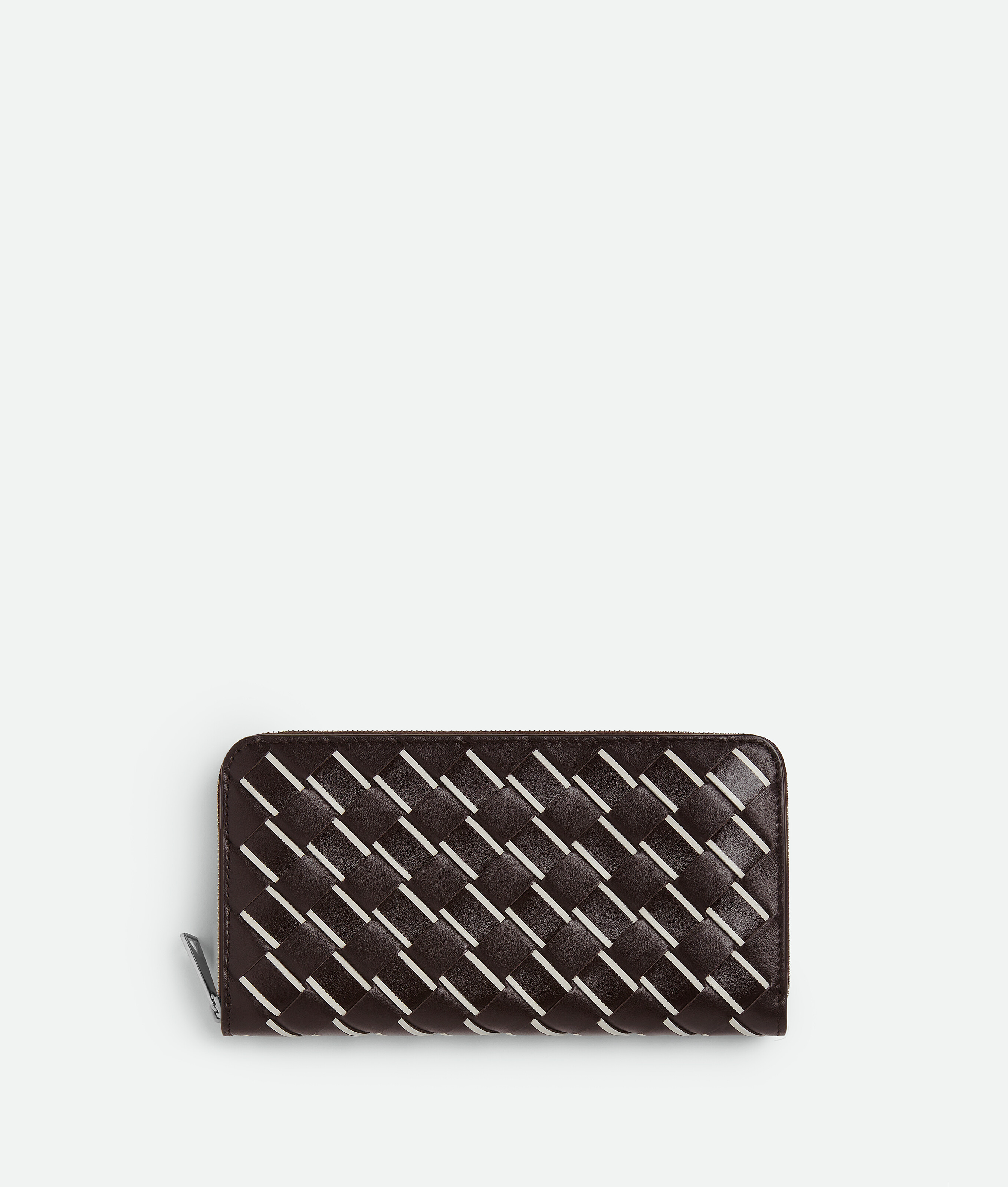 

Кошелек с застежкой-молнией Intrecciato Bottega Veneta, белый/карамельный