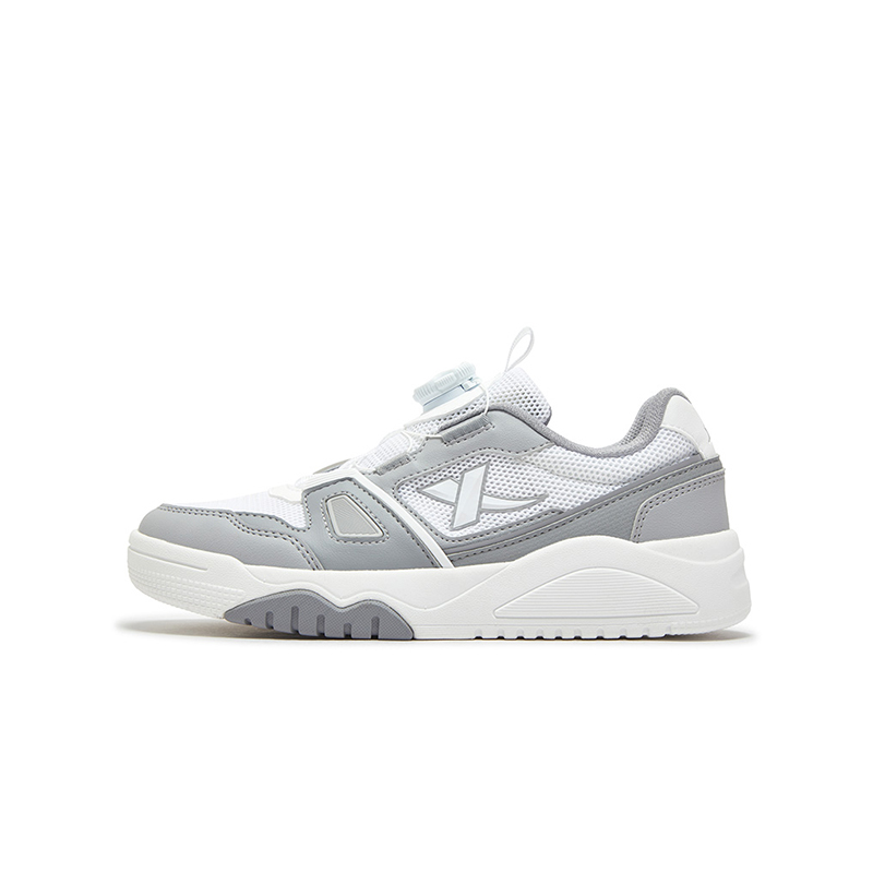 

Детские кроссовки для скейтбординга с противоскользящим покрытием и износостойкостью XTEP, белый/серый