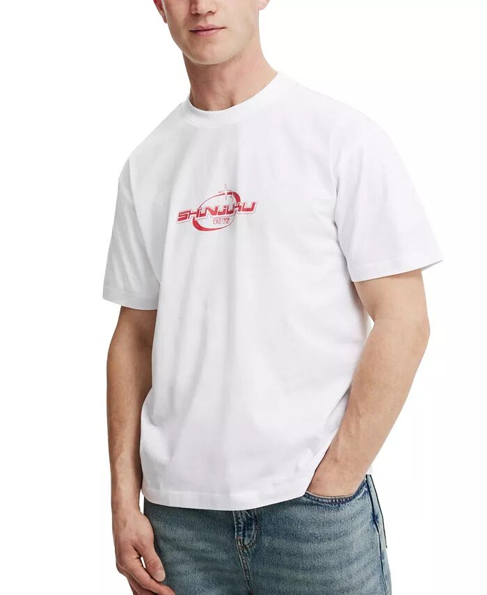 

Мужская свободная футболка с принтом «Art» COTTON ON, белый