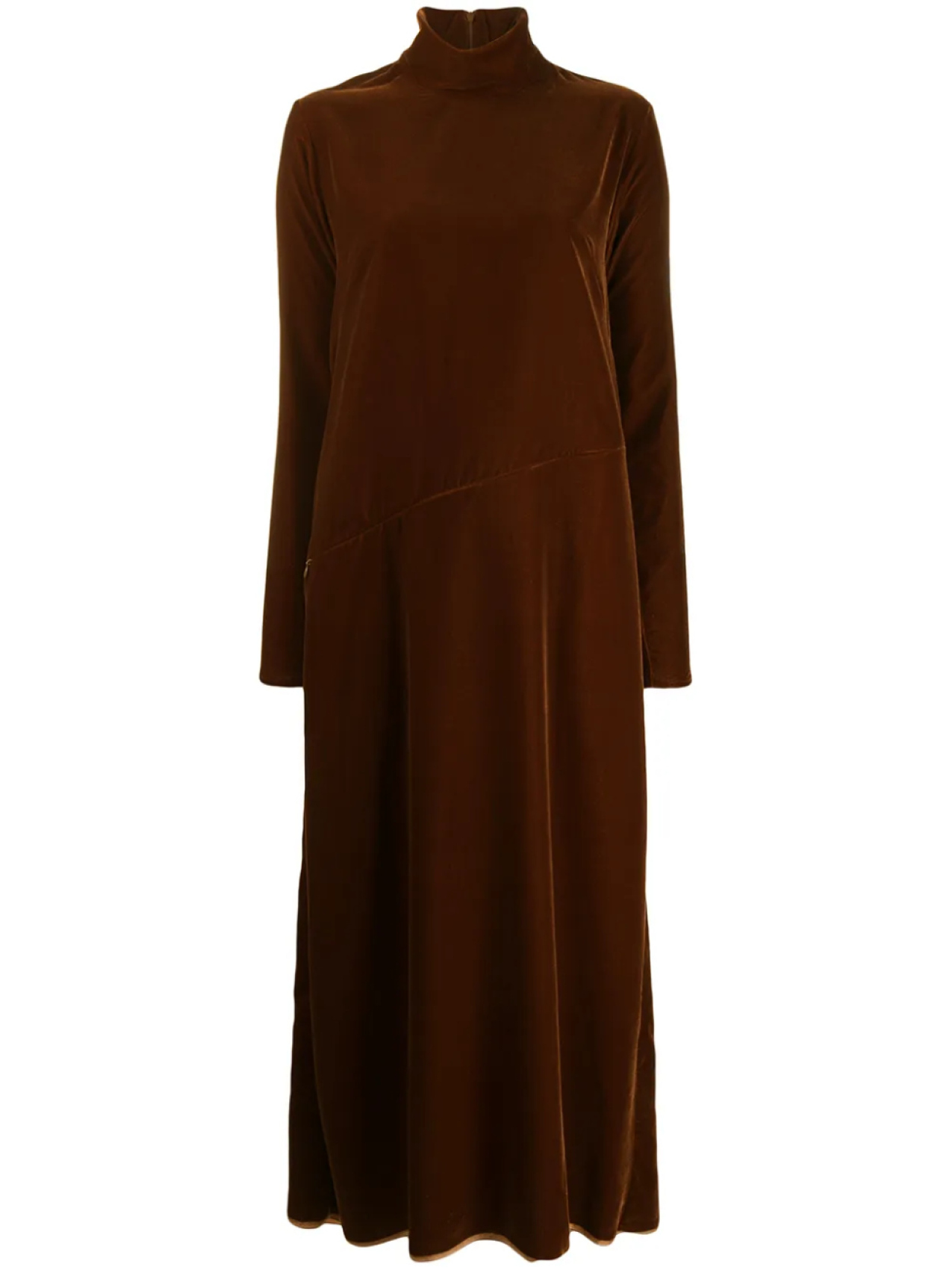 

MM6 Maison Margiela бархатное платье, коричневый