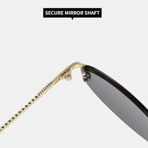 

Модные женские солнцезащитные очки без оправы 2026 года, овальные панк-очки, мужские солнцезащитные очки, очки для вождения, женские очки UV400 MTZJH, Gold Tea