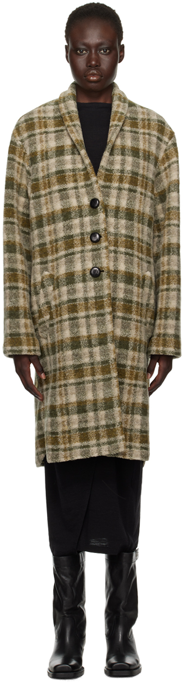 

Пальто Gabriel зеленого и коричневого цвета Isabel Marant Etoile