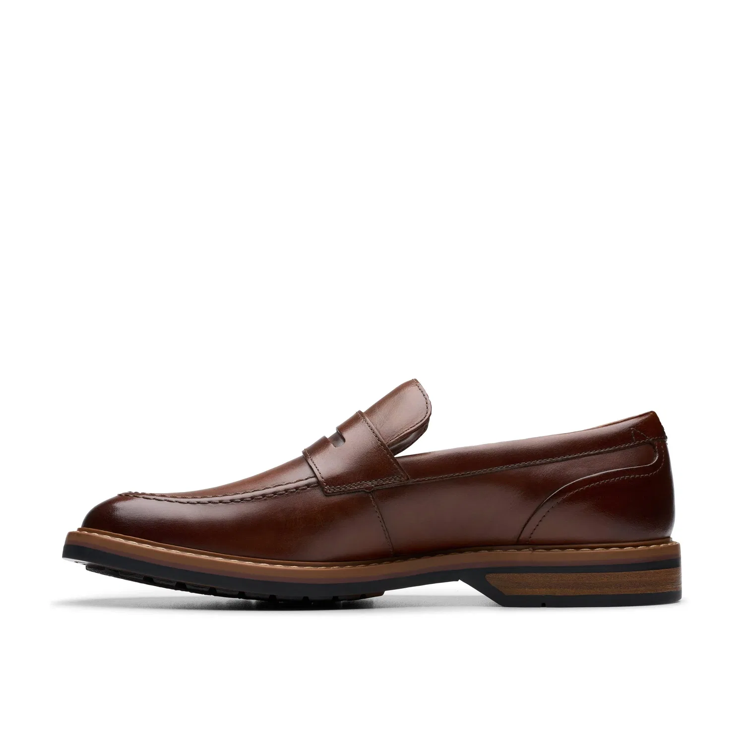 Мужские кожаные лоферы Clarks Aldwin Step, коричневый — фото 2