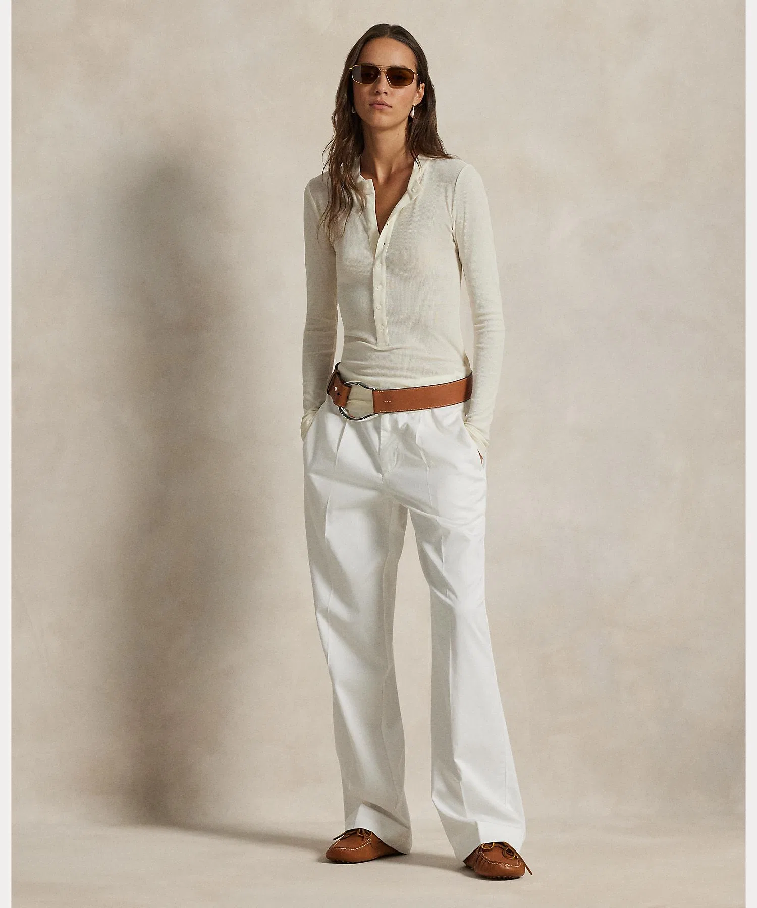 Женские брюки POLO RALPH LAUREN из хлопка и лиоцелла