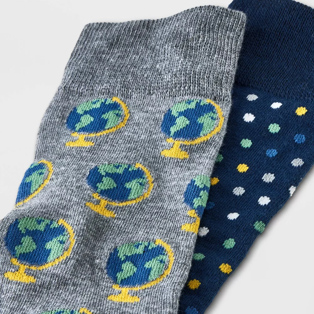 

Носки мужские Globe Print Novelty Crew Socks 2pk - Goodfellow & Co