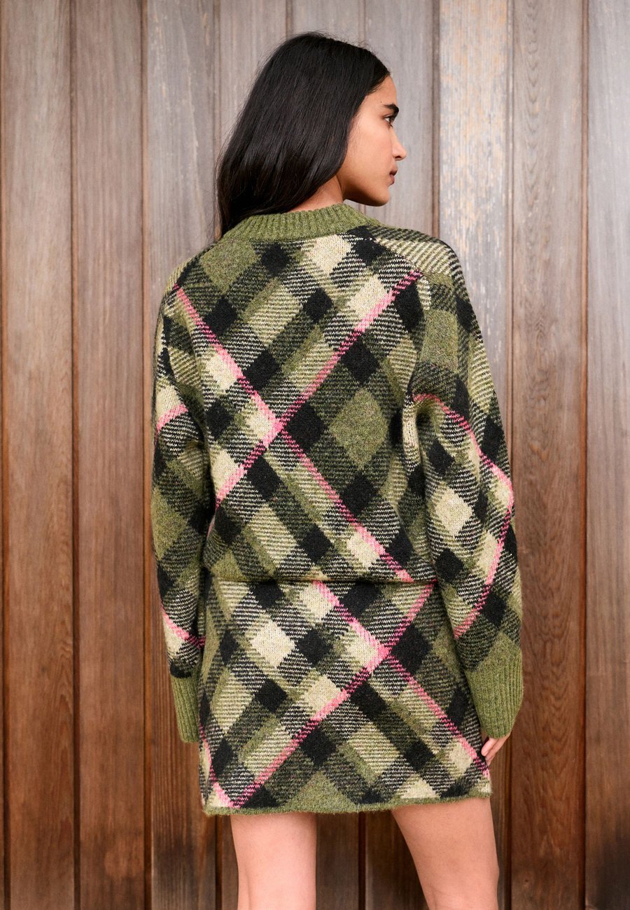 Юбка Next REGULAR FIT, Khaki Green Tartan Check/Green — фото 4
