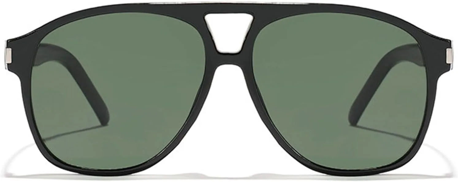 

Солнцезащитные очки Helena Oversized Square для женщин и мужчин, с двойной перемычкой, в стиле «пилот», винтажные, с заклепками, модные, в стиле панк, C7