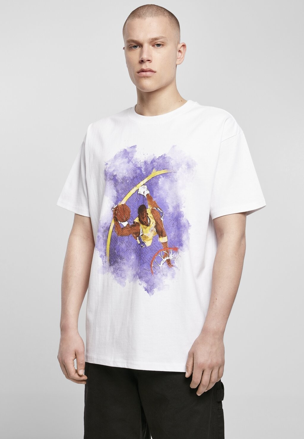 

Футболка с принтом BASKETBALL CLOUDS 2.0 OVERSIZE Upscale by Mister Tee, цвет white